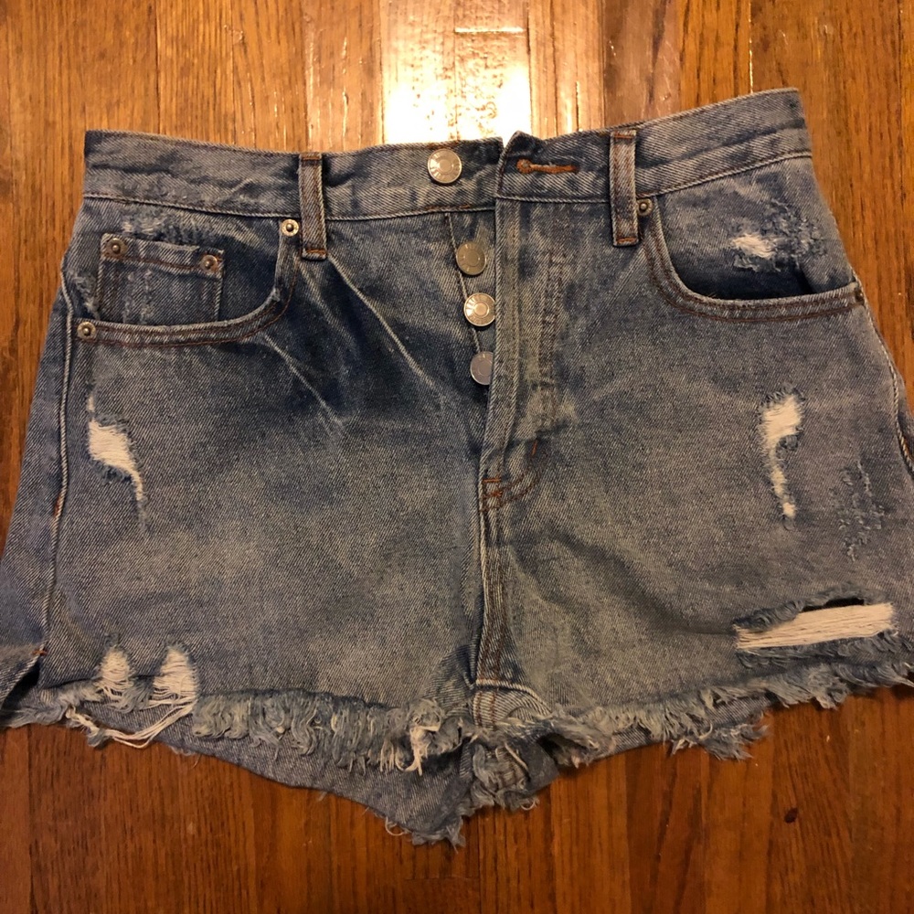 High Waisted Denim Shorts